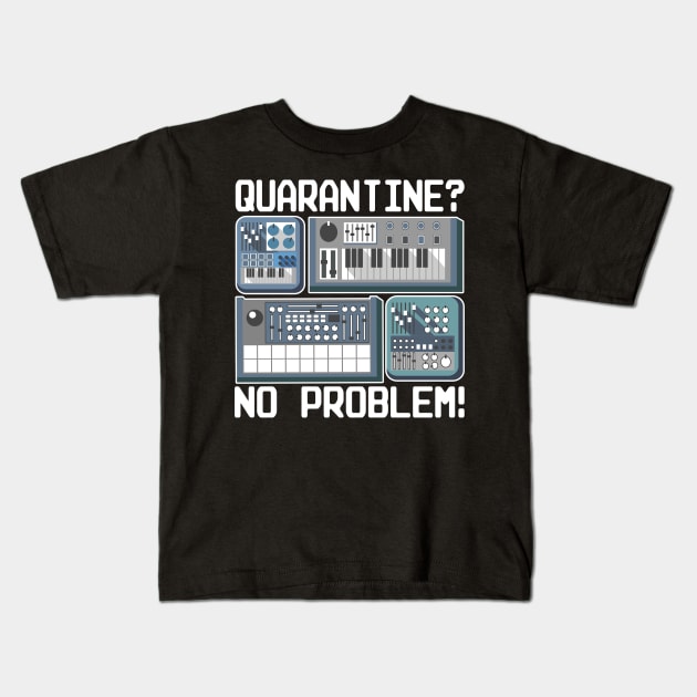 Analog Modular Synthesizer Synth Corona Quarantine Kids T-Shirt by Kuehni